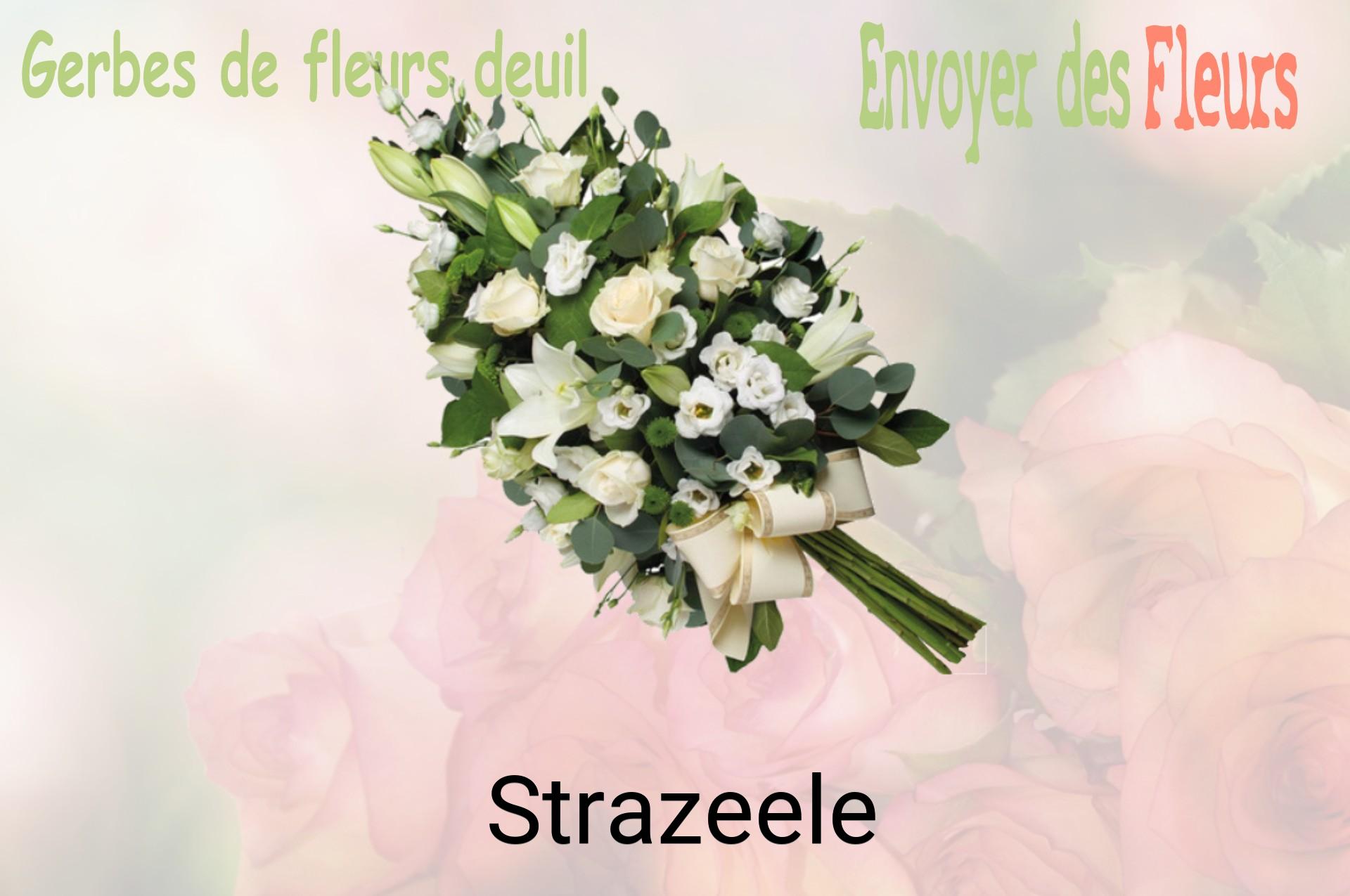 Gerbe de fleurs de deuil livrée à Strazeele